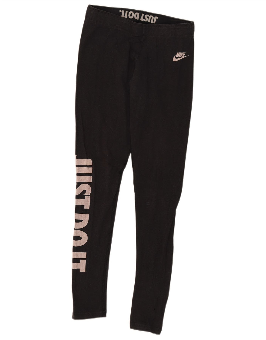 Nike Womens Graphic Leggings UK 10 Small  Black Cotton