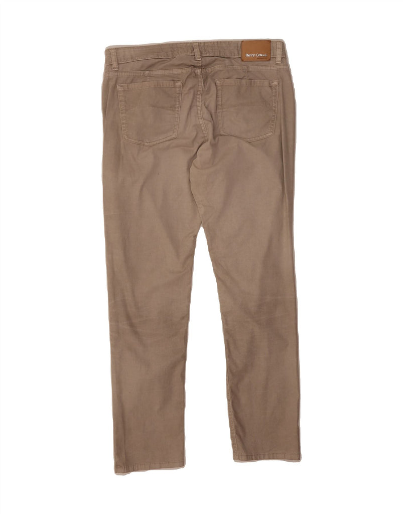 HENRY COTTONS Womens Slim Casual Trousers W29 L27 Beige Cotton Vintage Henry Cottons and Second-Hand Henry Cottons from Messina Hembry 