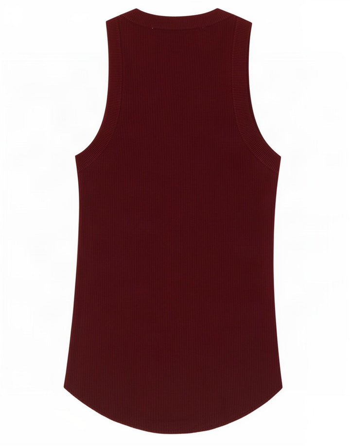 Zara Womens Vest Top UK 8 Small Maroon Viscose