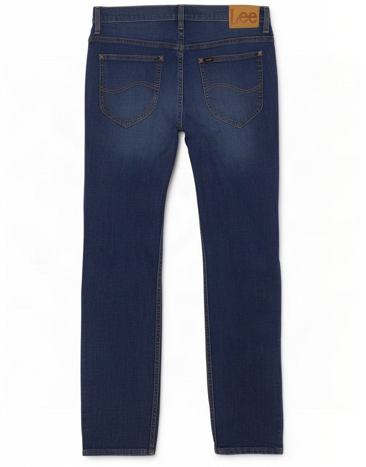 Lee Mens Rider Slim Jeans W34 L30 Blue Cotton