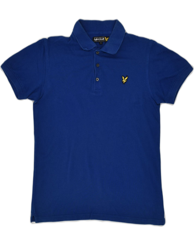 LYLE & SCOTT Mens Polo Shirt Small Blue Cotton | Vintage Lyle & Scott | Thrift | Second-Hand Lyle & Scott | Used Clothing | Messina Hembry 