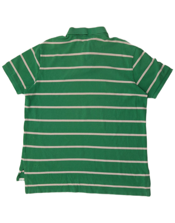 POLO RALPH LAUREN Mens Custom Fit Polo Shirt 2XL Green Striped
