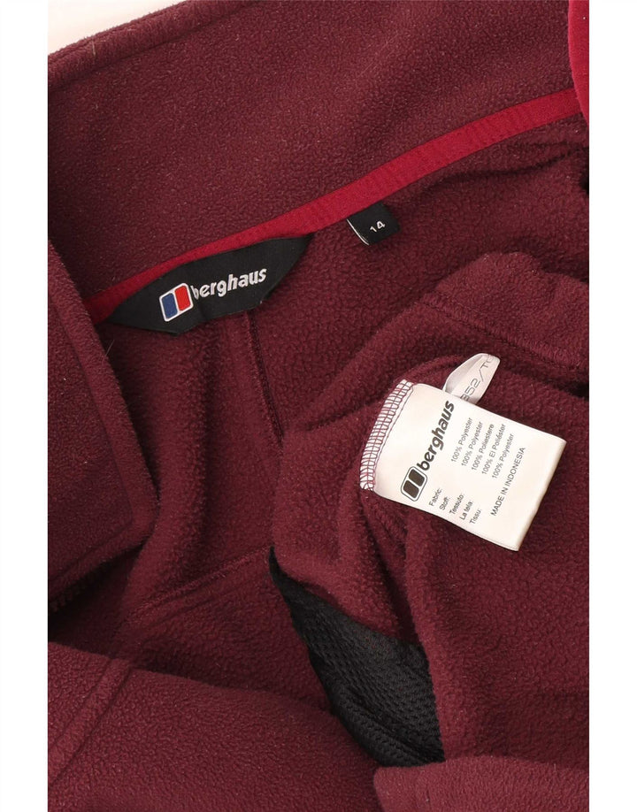Berghaus Womens Fleece Jacket UK 14 Large Burgundy Polyester