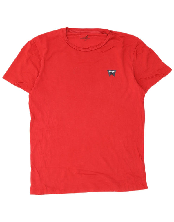 Wrangler Mens T-Shirt Top Medium Red Cotton