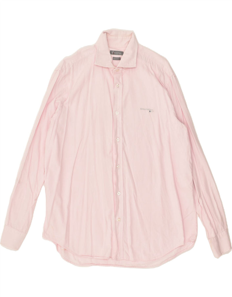 HARMONT & BLAINE Mens Regular Fit Shirt 2XL Pink Cotton | Vintage Harmont & Blaine | Thrift | Second-Hand Harmont & Blaine | Used Clothing | Messina Hembry 