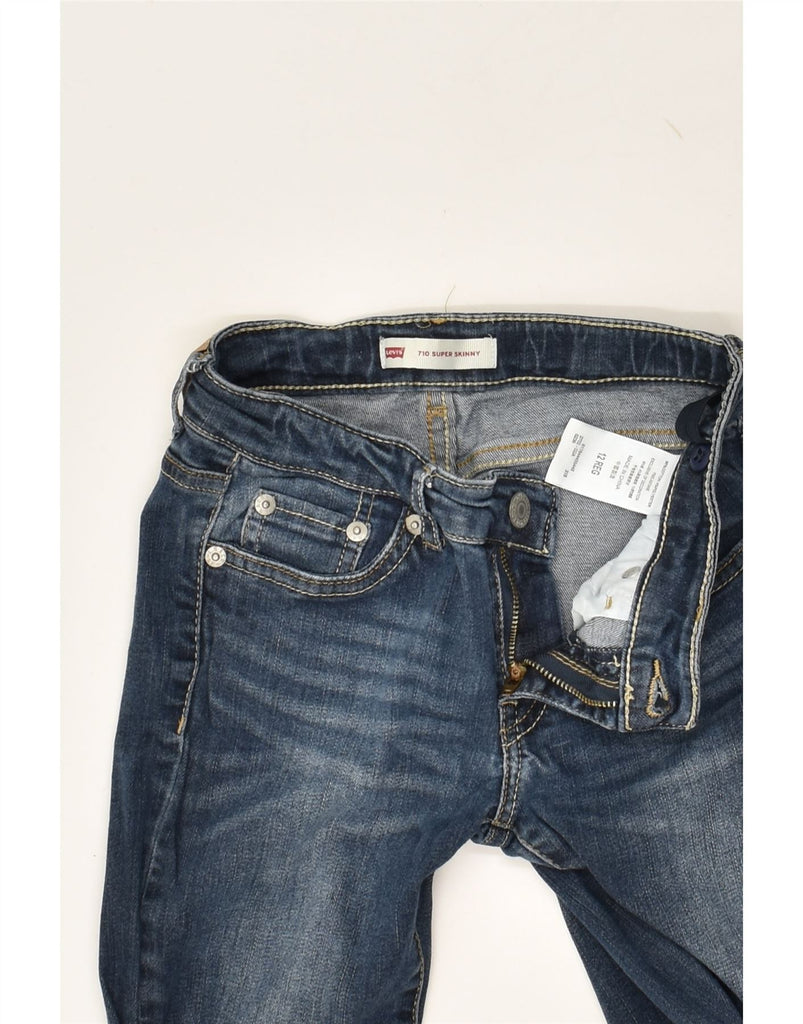 LEVI'S Girls 710 Super Skinny Jeans 11-12 Years W24 L26  Blue Cotton | Vintage Levi's | Thrift | Second-Hand Levi's | Used Clothing | Messina Hembry 