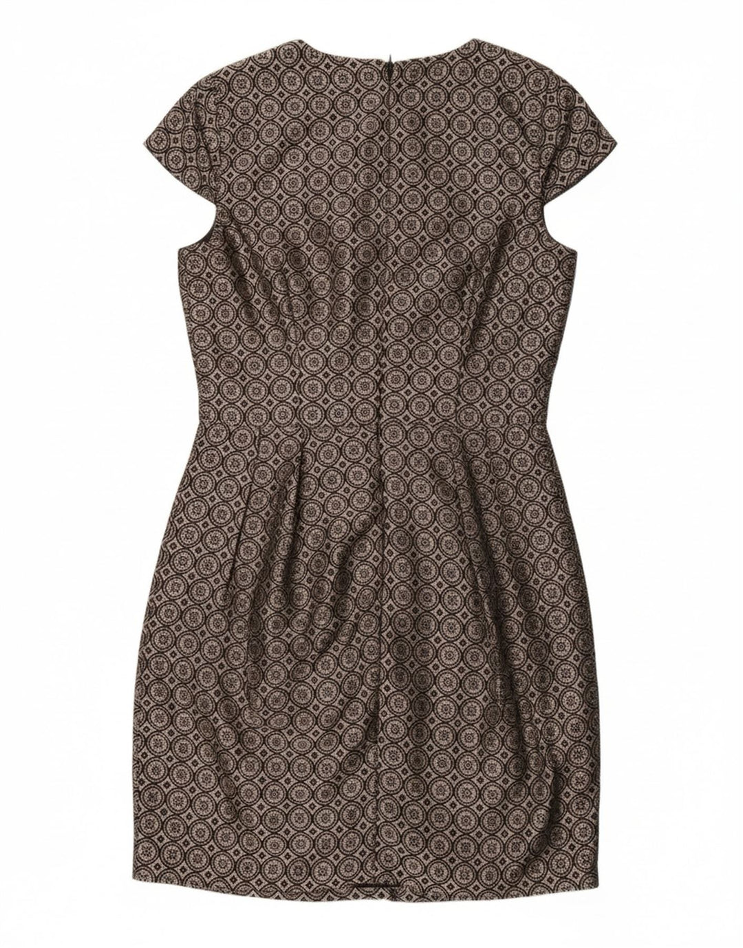 MARC ANGELO Womens Sheath Dress UK 10 Small Brown Ikat Polyester