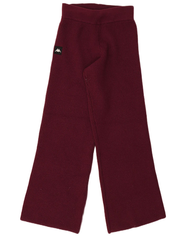 Kappa Womens Tracksuit Trousers UK 14 Large Burgundy Colourblock
