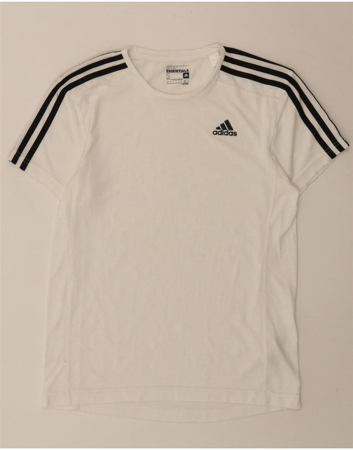 Adidas Womens Climalite T-Shirt Top UK 10 Small White Polyester