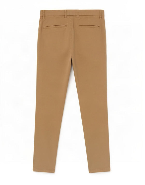 Zara Mens Skinny Chino Trousers EU 42 Large W32 L29 Beige Cotton