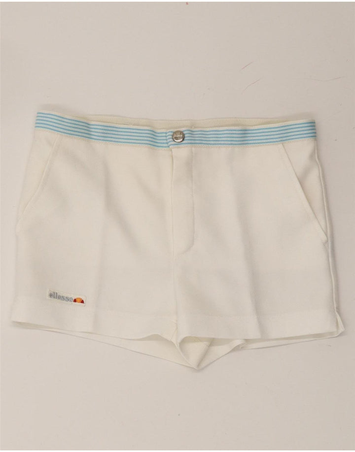 ELLESSE Womens Chino Shorts IT 38 XS W28 White Polyester Vintage Ellesse and Second-Hand Ellesse from Messina Hembry 