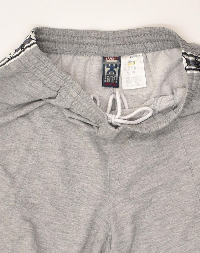 LOTTO Mens Tracksuit Trousers Size 38/40 Medium Grey Colourblock Polyester | Vintage Lotto | Thrift | Second-Hand Lotto | Used Clothing | Messina Hembry 