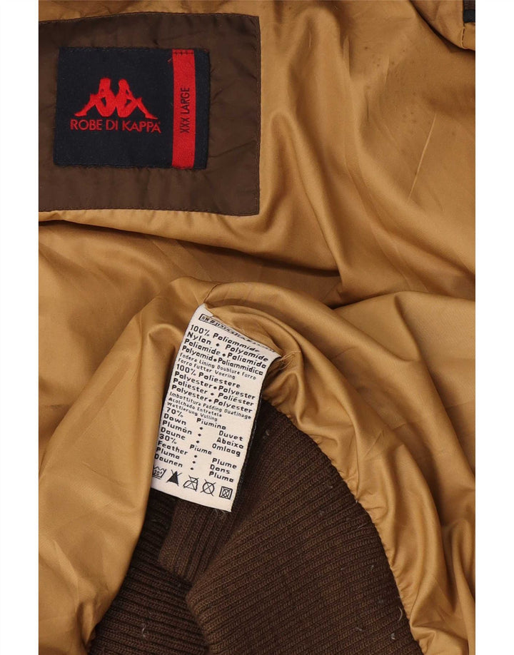 Kappa Womens Padded Jacket UK 46 3XL Brown Polyamide