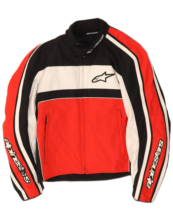 Alpinestars Mens Graphic Racer Jacket UK 42 XL Red Colourblock Polyester