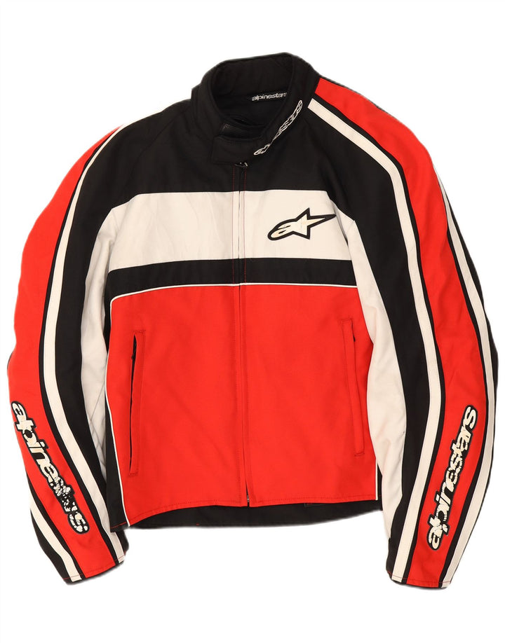 Alpinestars Mens Graphic Racer Jacket UK 42 XL Red Colourblock Polyester