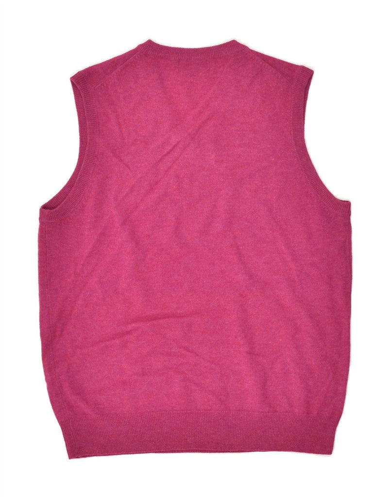 GANT Mens Vest Tank Top Medium Pink Lambswool | Vintage Gant | Thrift | Second-Hand Gant | Used Clothing | Messina Hembry 