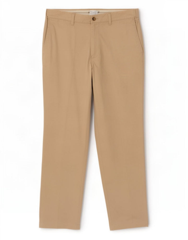 Marks & Spencer Mens Regular Chino Trousers W34 L31 Beige Cotton