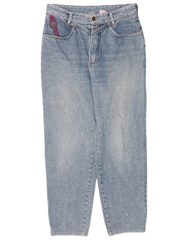 Mash Womens High Waist Straight Jeans IT 50 XL W28 L27 Blue Cotton