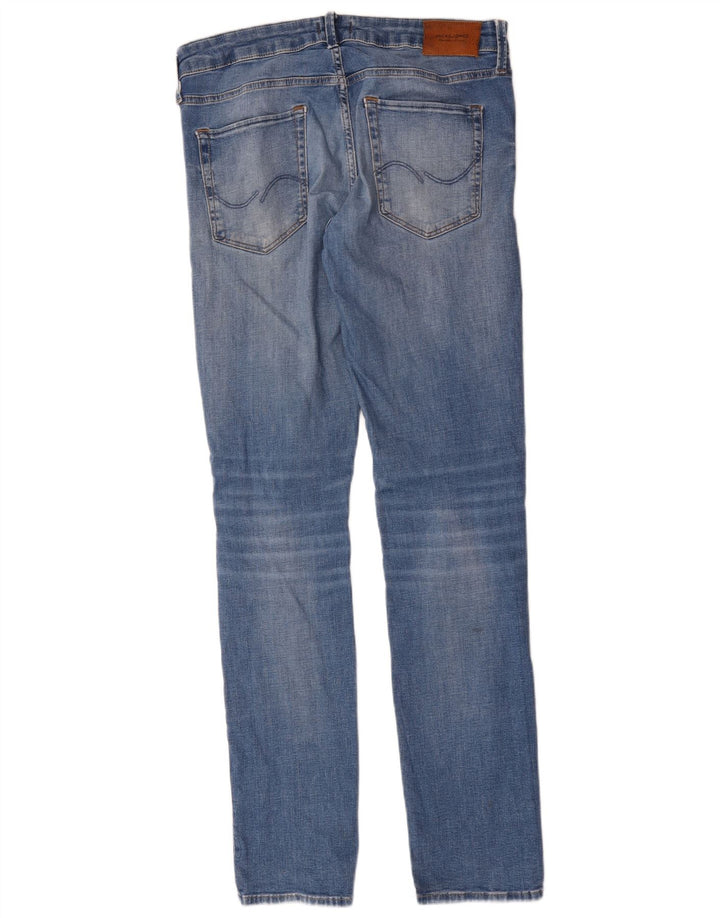 Jack & Jones Mens GLENN Slim Jeans W32 L34 Blue Cotton
