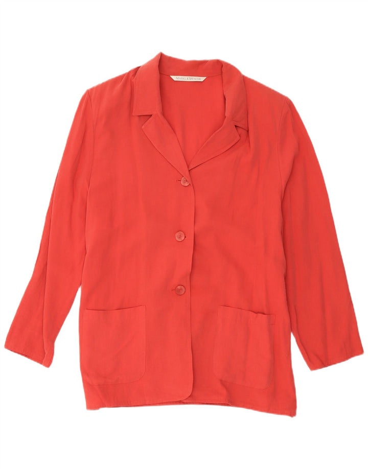 Marks & Spencer Womens Standard Fit 3 Button Blazer Jacket UK 20 2XL Red
