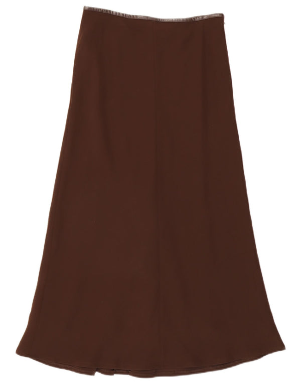 Luisa Spagnoli Womens Maxi Skirt IT 44 Medium W30 Brown Polyester