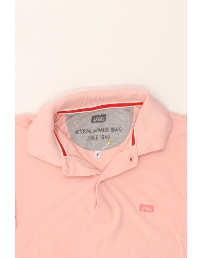 ASICS Mens Polo Shirt Small Pink Cotton | Vintage Asics | Thrift | Second-Hand Asics | Used Clothing | Messina Hembry 