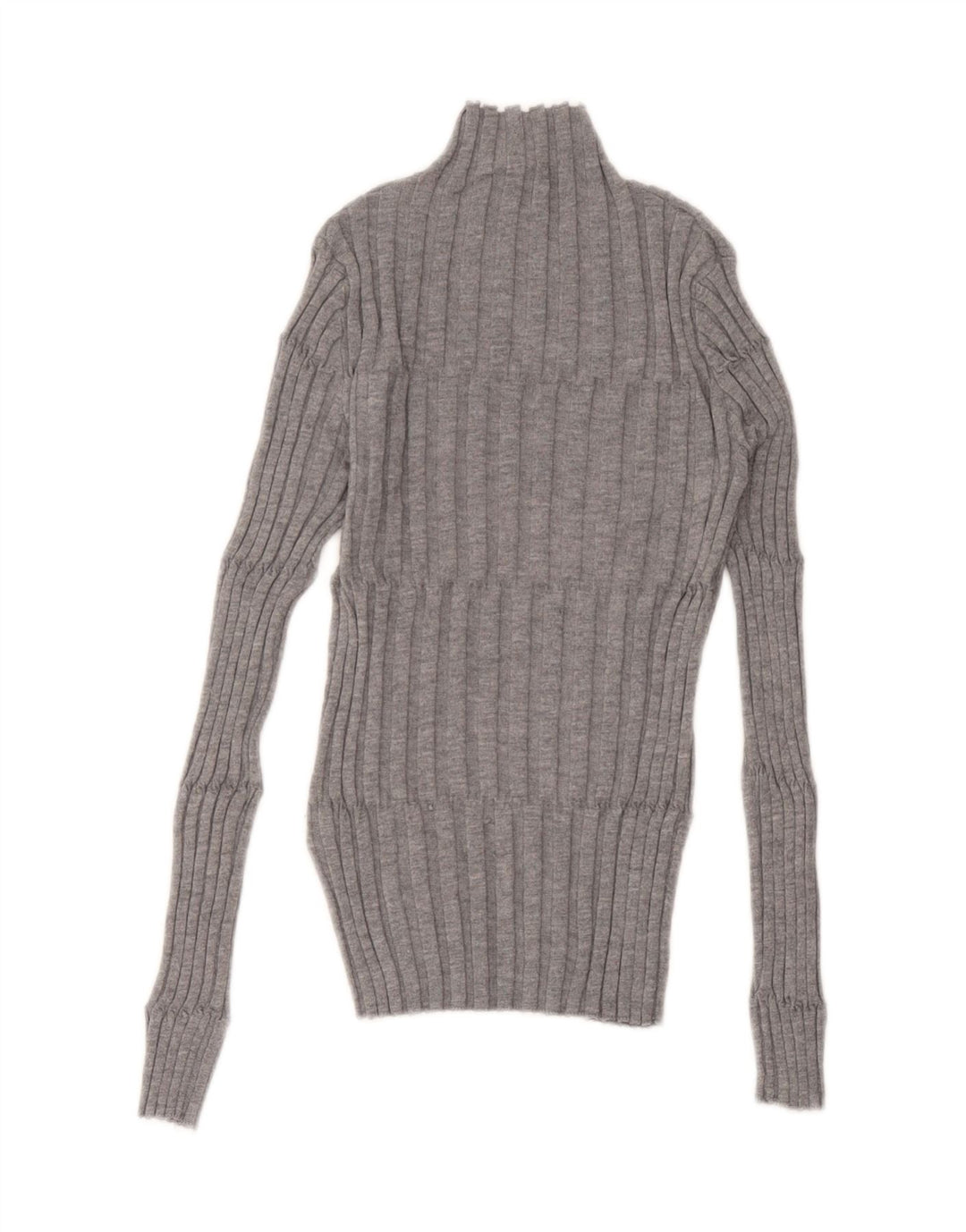 Zara Womens Turtle Neck Jumper Sweater UK 12 Medium Grey Polyester