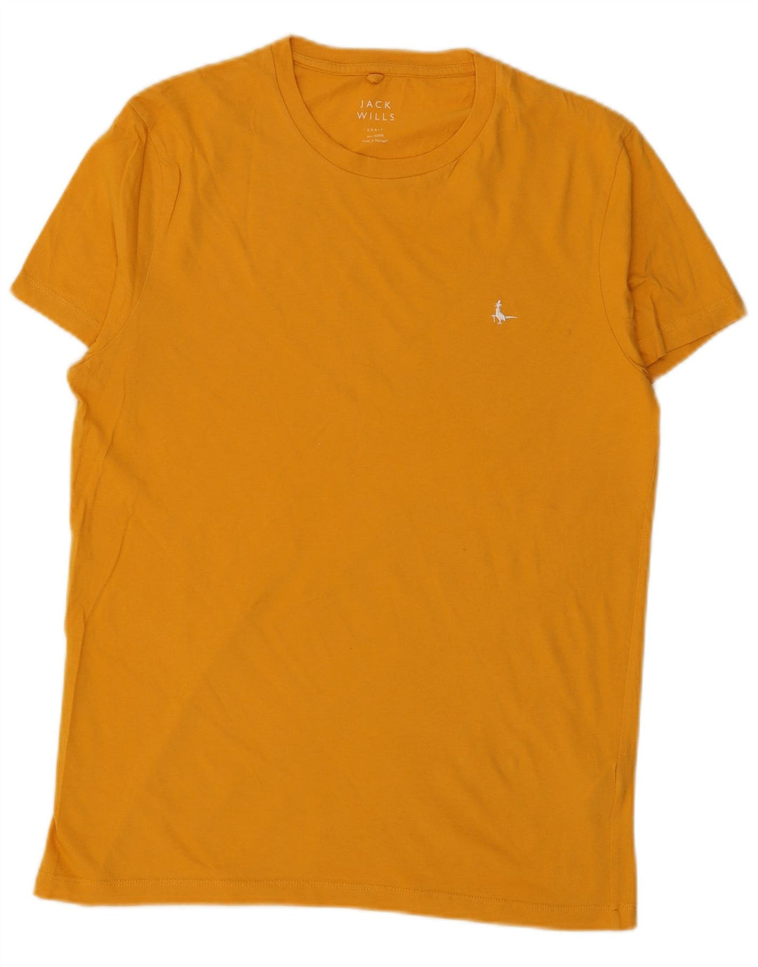 JACK WILLS Mens T-Shirt Top Small Yellow Cotton