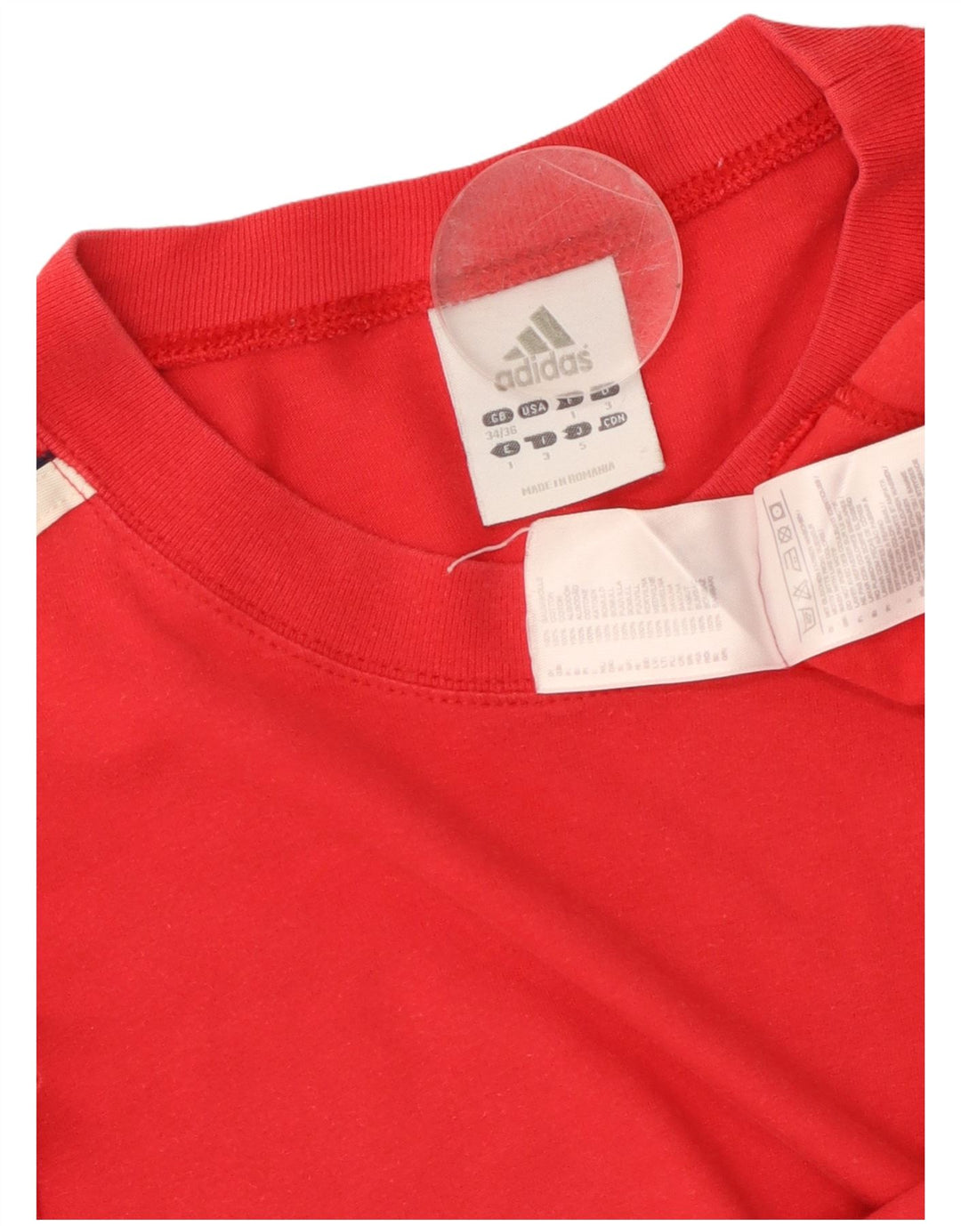 ADIDAS Mens T-Shirt Top UK 34/36 Small Red Cotton