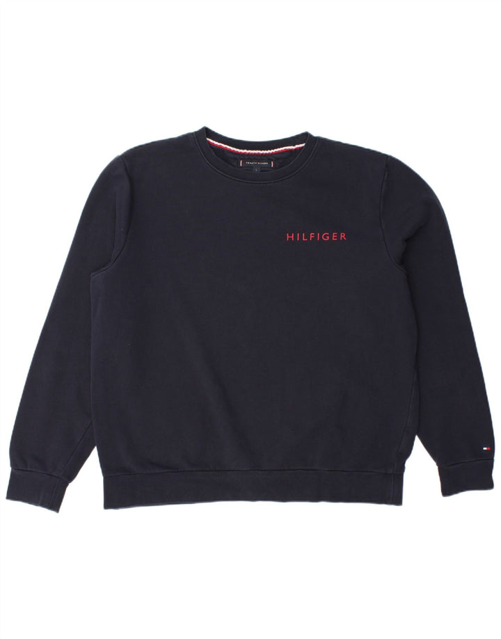 Tommy Hilfiger Mens Sweatshirt Jumper Large Navy Blue
