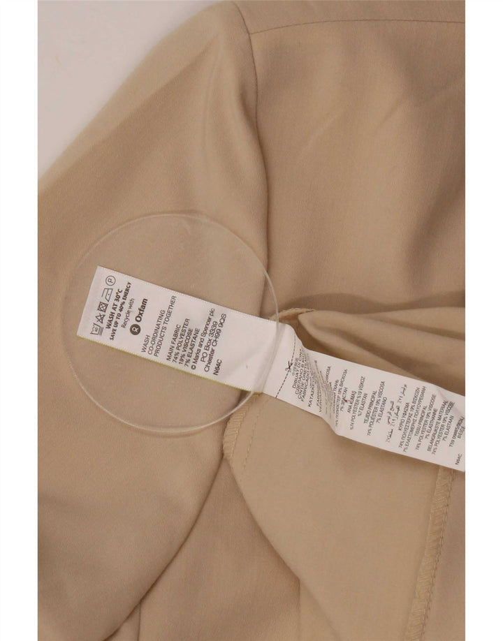 Marks & Spencer Womens Open Blazer Jacket UK 20 2XL Beige Polyester
