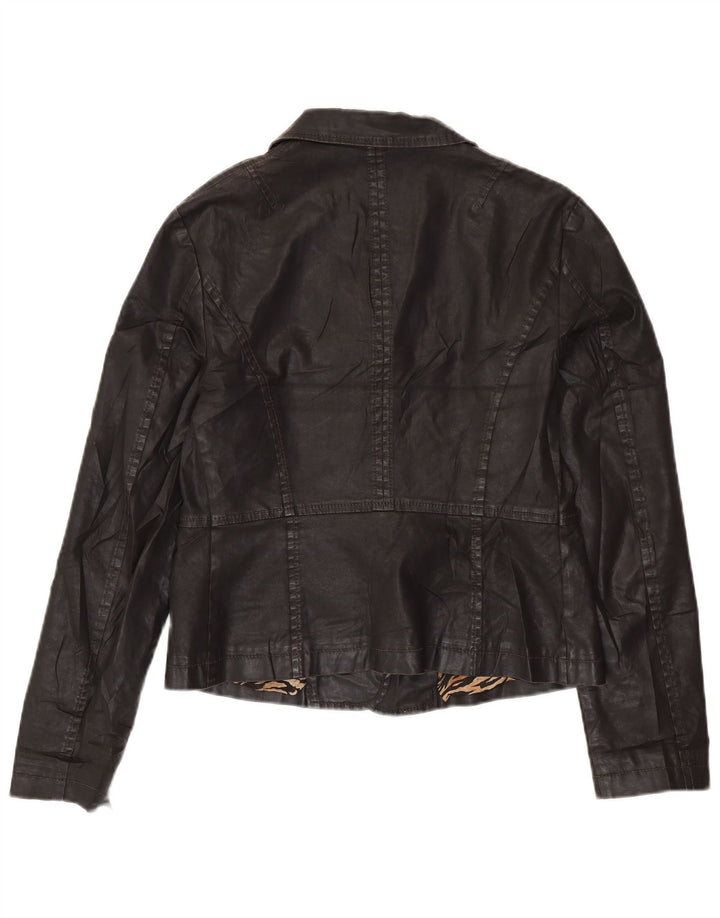 GUESS BY MARCIANO Womens Crop 3 Button Blazer Jacket IT 46 Large Black