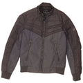 Energie Mens Bomber Jacket UK 38 Medium Navy Blue Colourblock Cotton