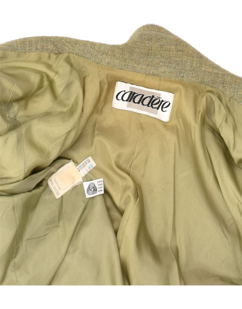 CARACTERE Womens Oversized 2 Button Blazer Jacket UK 10 Small Khaki | Vintage Caractere | Thrift | Second-Hand Caractere | Used Clothing | Messina Hembry 