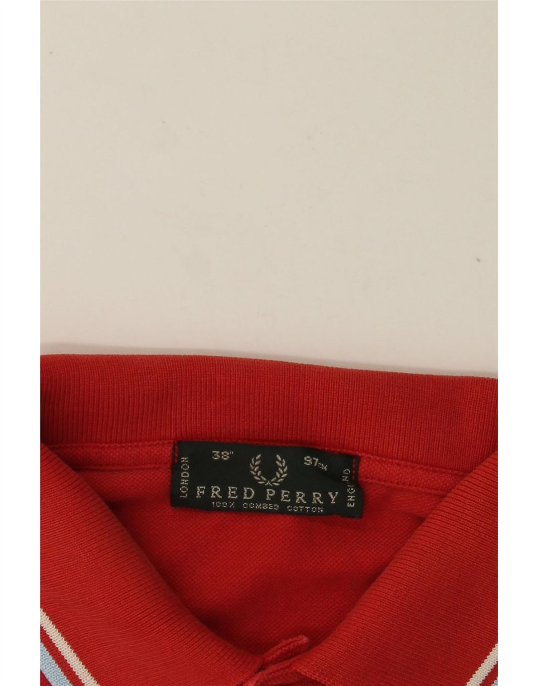 FRED PERRY Mens Polo Shirt Small Red Cotton
