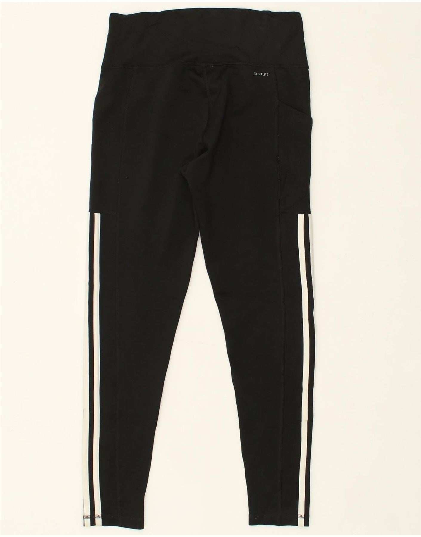ADIDAS Womens Leggings UK 12-14 Medium Black Polyester, Vintage &  Second-Hand Clothing Online