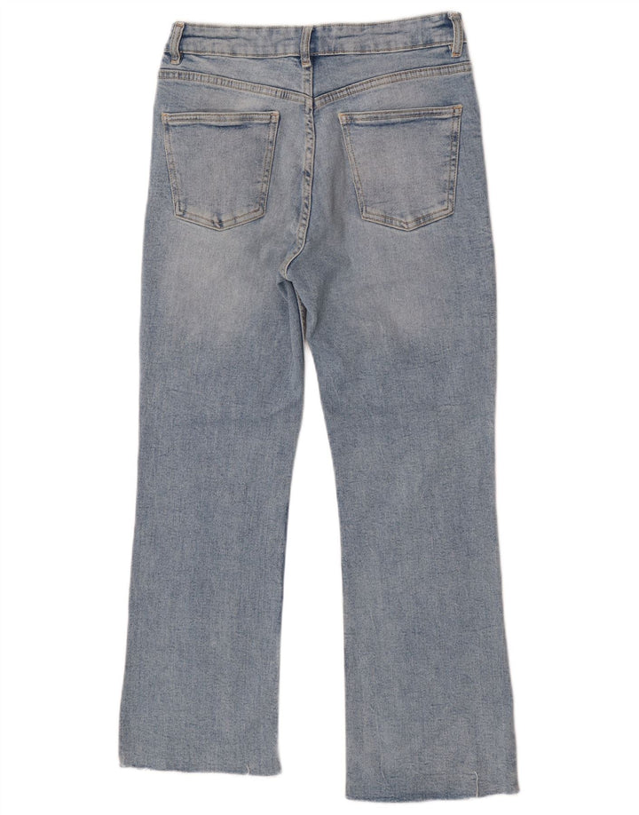 Zara Womens Crop Bootcut Jeans EU 38 Small W28 L25 Blue