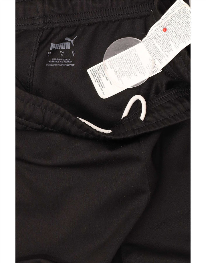 Puma Mens Tracksuit Trousers Large Black Polyester