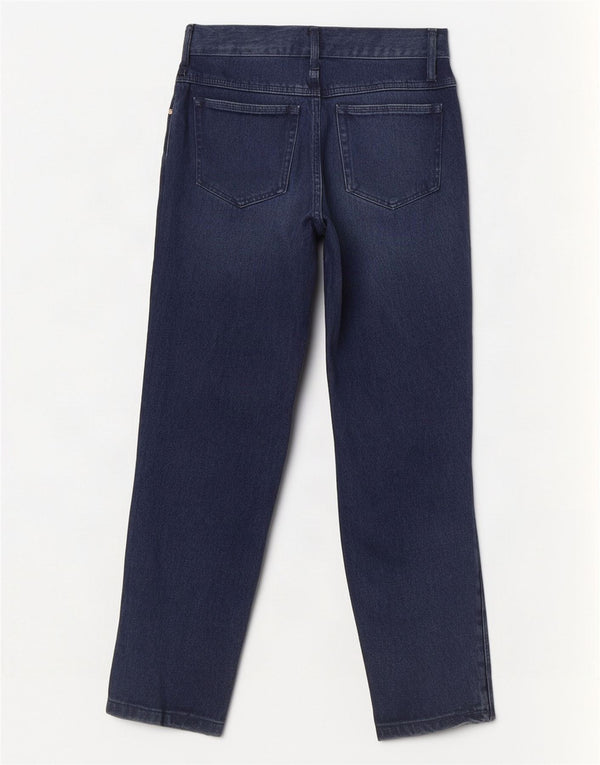 Roccobarocco Womens Crop Straight Jeans IT 42 Medium W28 L25 Navy Blue