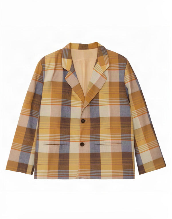 Vintage Mens 2 Button Blazer Jacket UK 38 Medium Multicoloured Check