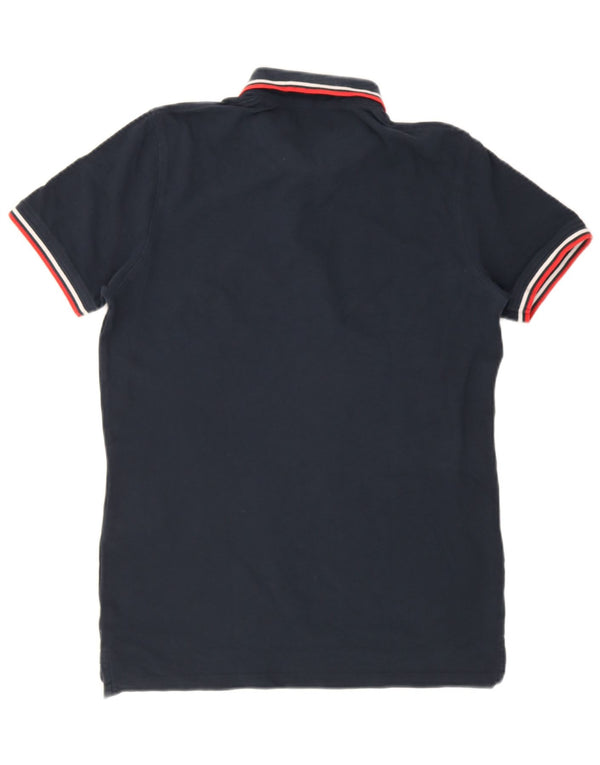 Jack & Jones Mens Polo Shirt Medium Navy Blue Cotton