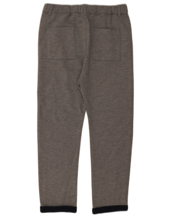 Benetton Boys Straight Chino Trousers 11-12 Years W28 L23 Grey Colourblock