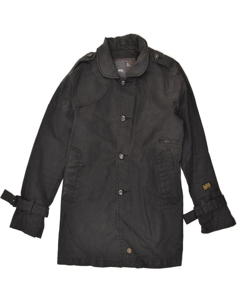 G-STAR Mens Overcoat UK 40 Large Black Cotton | Vintage G-Star | Thrift | Second-Hand G-Star | Used Clothing | Messina Hembry 
