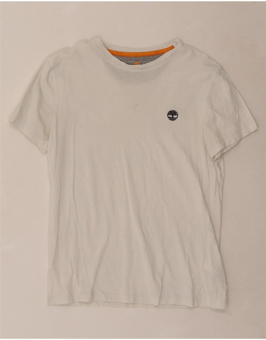 Timberland Mens Slim Fit T-Shirt Top Small White Cotton