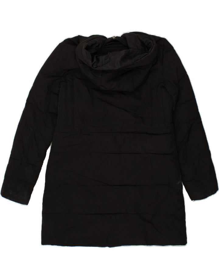 OASIS Womens Hooded Padded Coat UK 14 Medium Black Polyester Vintage Oasis and Second-Hand Oasis from Messina Hembry 