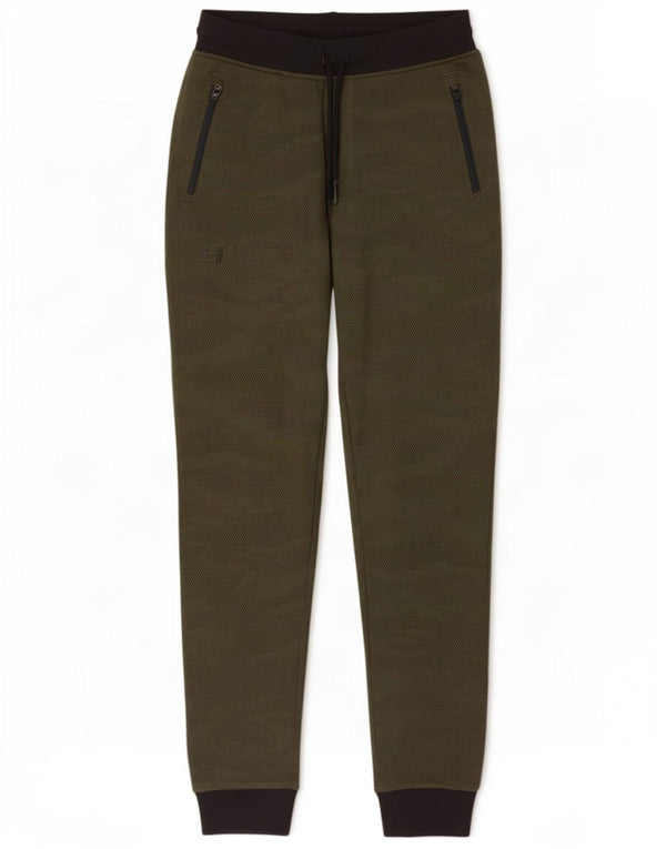 Under Armour Mens Loose Fit Tracksuit Trousers Joggers Small Green Spotted