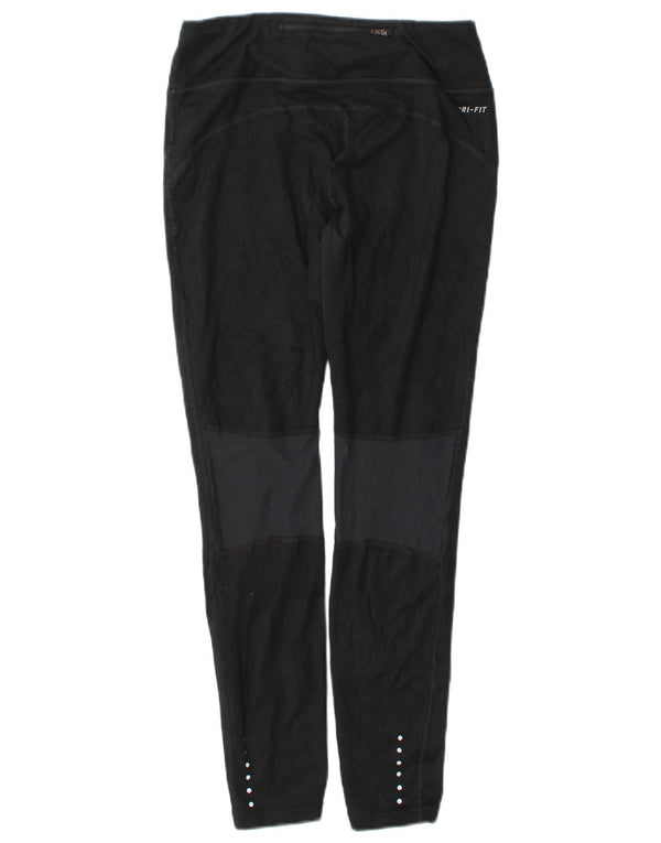 Nike Womens Leggings UK 10 Small Black Colourblock