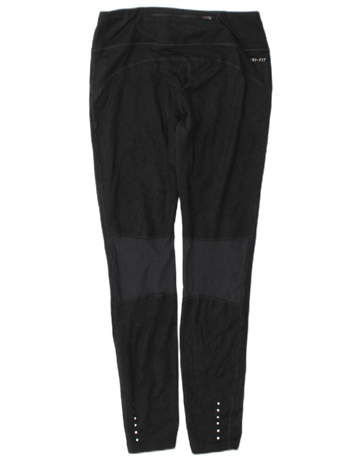 Nike Womens Leggings UK 10 Small Black Colourblock