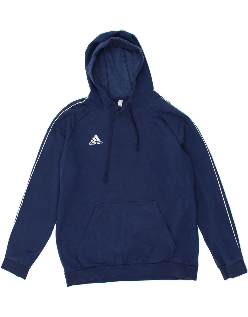 ADIDAS Mens Hoodie Jumper XL Navy Blue Cotton | Vintage Adidas | Thrift | Second-Hand Adidas | Used Clothing | Messina Hembry 