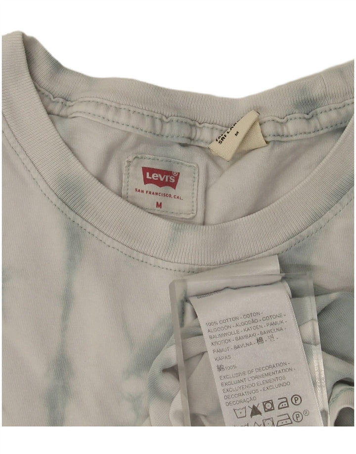 Levi's Mens T-Shirt Top Medium White Tie Dye Cotton